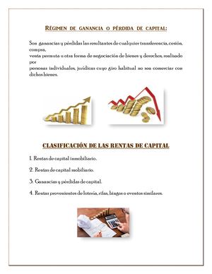 Infografía Del Régimen De Ganancia O Pérdida De Capital