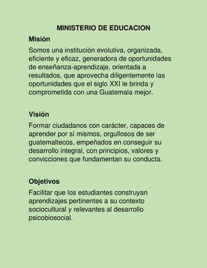 Ministerio De Educacion Genesis Cruz