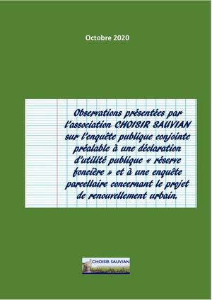 Choisir Sauvian Enquête Publique Conjointe Préalable à Une Déclaration D’utilité Publique « Réserve Foncière » Et à Une Enquête Parcellaire