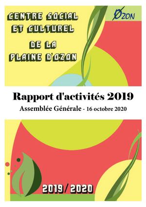 Rapport d'activités 2019