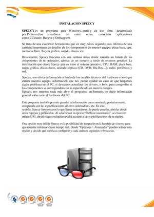 INSTALACION SPECCY
