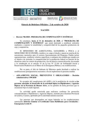 Actualización Normativa 2 De Octubre De 2020