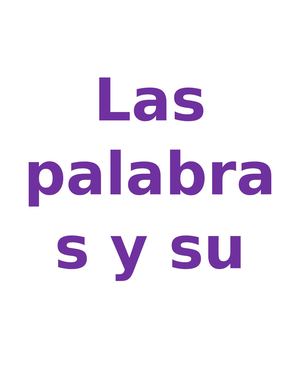 Las Palabras Y Su Contexto