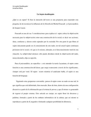 Un Sujeto Desdibujado por Johnathan Meza Romero