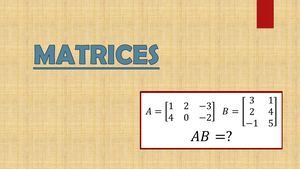 Matrices (suma, resta, multiplicación)