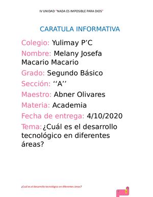 Academia Melany Macario 2do A