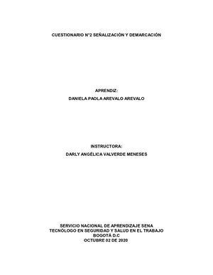 Taller 2 Señalizacion Y Demarcacion Pdf