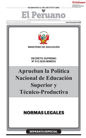 Política Nacional de Educación Superior
