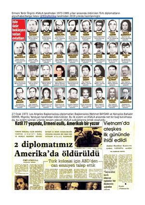 Asala Tarafından 1973 1985 Yılları Arasında Öldürülen Türk Diplomatları