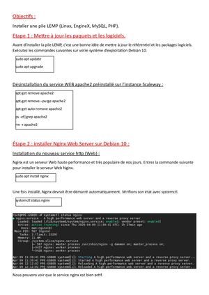 Installation d'un serveur LEMP