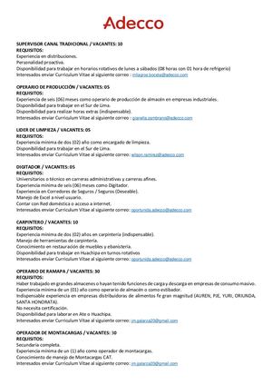 Perfiles y Vacantes ADECCO