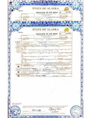Doc Oct 04, 2020, 12:43 Certified Birth Certificate Page 1
