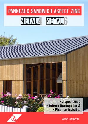 Panneaux sandwich aspect zinc METAL4 / METAL6