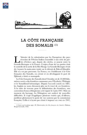 Lamy - La Côte française des Somalis (juillet 1950)