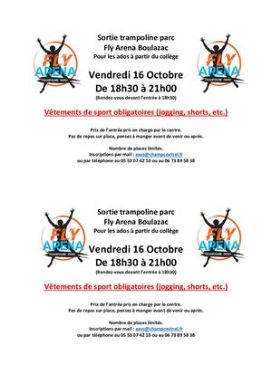 Sortie Trampoline Parc