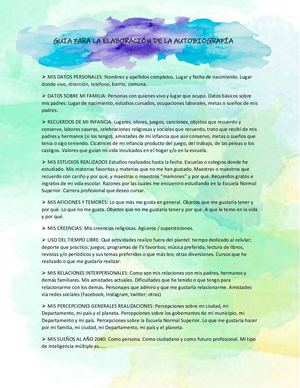 Mis Datos Personales, Pedagogia