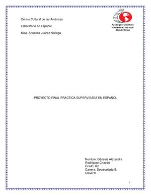 Proyecto Génesis Alexandra Rodríguez Chacón