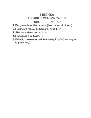 “Object Pronouns”