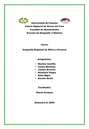 Geografía Regional De Africa