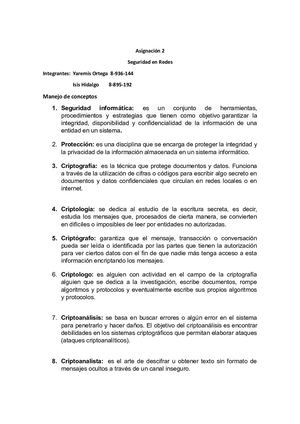 Seguridas En Redes Asignación