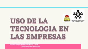 Uso De La Tecnologia En Las Empresas