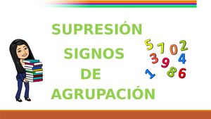 Supresión Signos De Agrupación