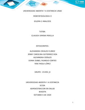 Morfofisiologia Trabajo DILEMA 2 Compilado
