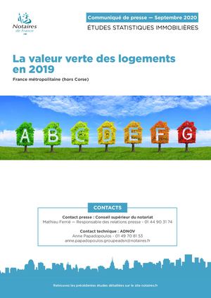 Valeur verte des logements en 2019