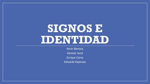 Signos E Identidad
