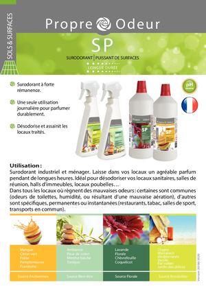 Fiche De Présentation Sp Surodorant Propre Odeur