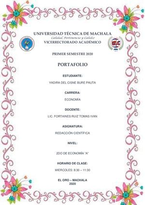 Portafolio De Redacción Cientifica