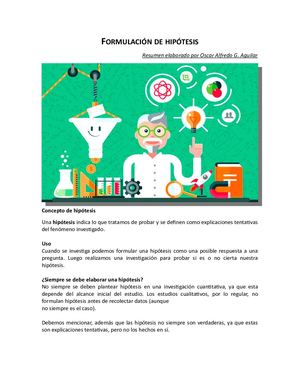 Formulación De Hipótesis