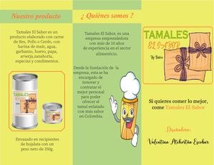Tríptico Tamales El Sabor