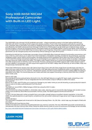 Sony Hxr Nx5r Nx Cam