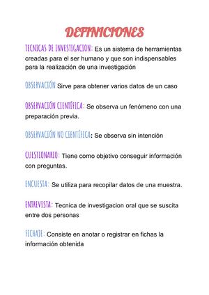 Tecnicas De Investigacion