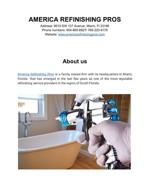 America Refinishing Pros/ Bathtub Refinishing Service Provider