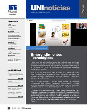 Boletín Digital Universitario N°74 Julio 2020.