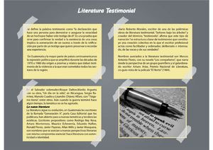 Literatura Testimonial Lenguaje 1