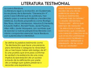 Literatura Testimonial##1
