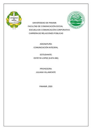 Universidad De Panama Glosario