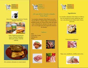 Tríptico Tamales Doña Paula