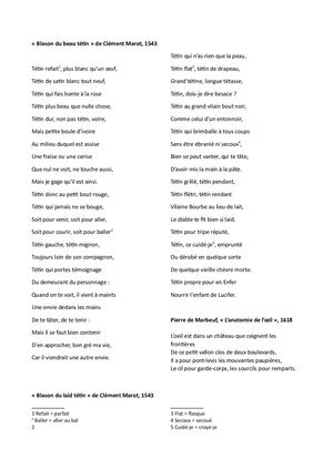 Blasons Marbeuf Marot