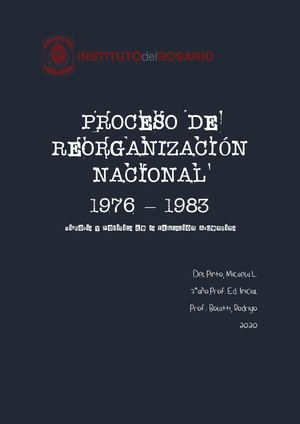 Proceso De Reorganización Nacional Delpintomicaela