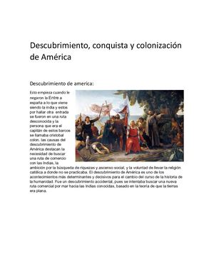 Descubrimiento, conquista y colonizacion