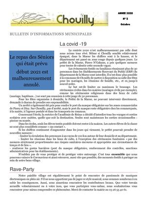Bulletin Chouilly N°5 Octobre 2020