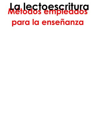 La Lectoescritura