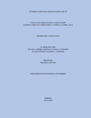 Tutorial Sopa De Letras En Educaplay