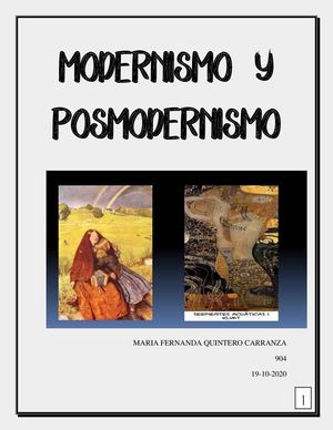 Modernismo Y Posmodernismo