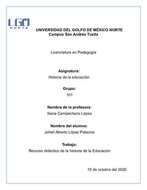 Recurso Didactico de Historia de la Educación