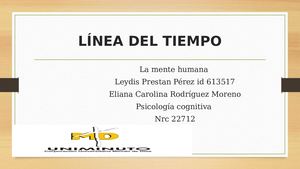 Línea Del Tiempo Psicologia Cognitiva